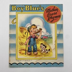 Vintage 1943 Boy Blue's Mother Goose Rhymes‎ Saalfield Publishing Childrens Book